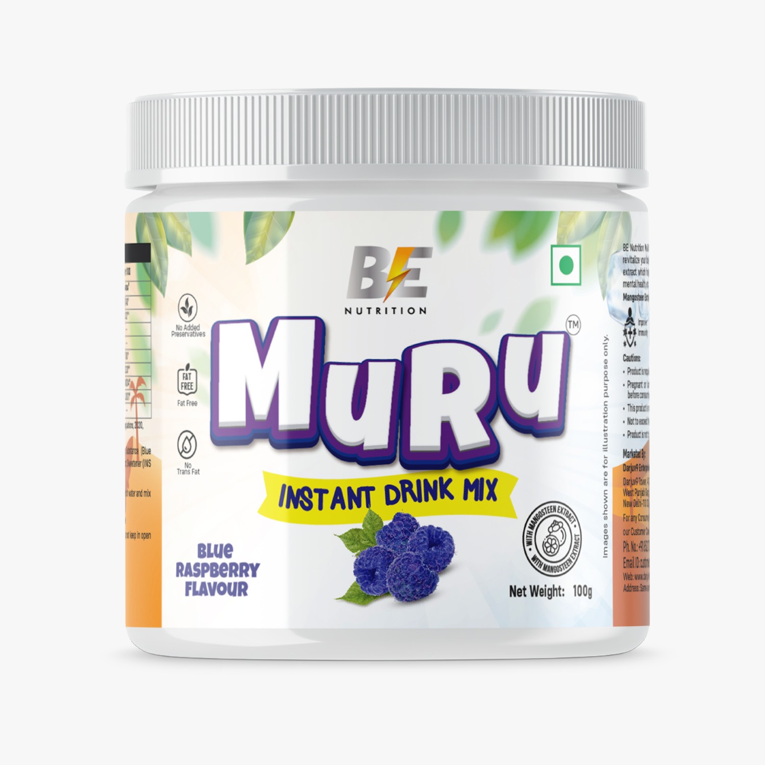 Be Nutrition Muru Instant Drink Mix (Blue Raspberry)