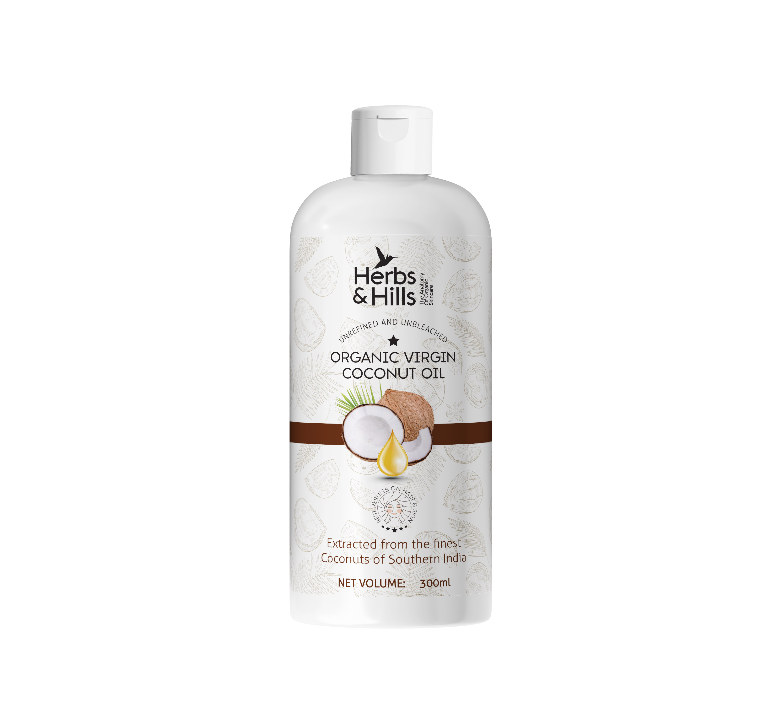 Herbs & Hills Organic Virgin Coconut Oil - 300ml
